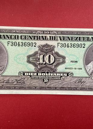 Venezuela венесуэла - 10 bolivares 1986 aunc  №316