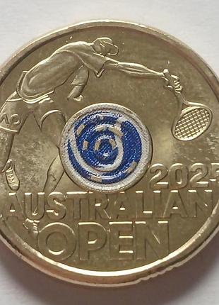 Австралія 2 долара 2025 рік карл iii відкритий чемпіонат по тенісу серед  чоловіків №2332