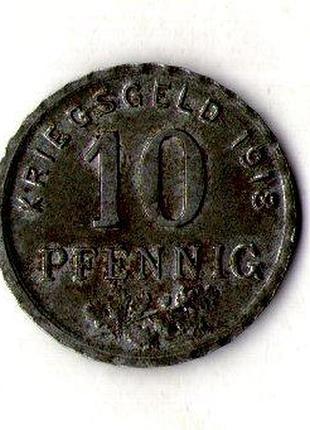 Німеччина - германия 10 пфеннингов 1920 нотгельд железо г.бонн №754