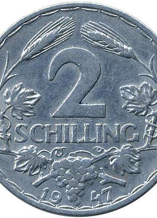 Австрія 2 шилінга, 1947 рік алюміній, 2.8g, ø 28mm  №2517
