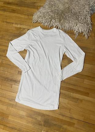 Чоловіча біла базова футболка з довгим рукавом boohooman, розмір m