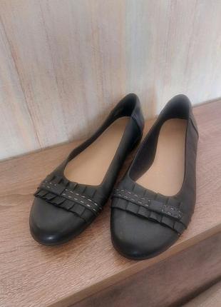 Туфли кожаные clarks 41 27cm