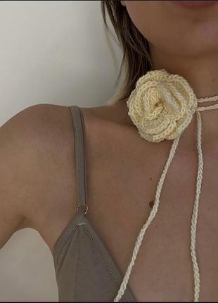 Чокер, квітка, цепочка, аксесуар, подарунок