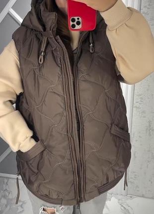 Жилетка стьобана демісезон осінь-весна 44-60