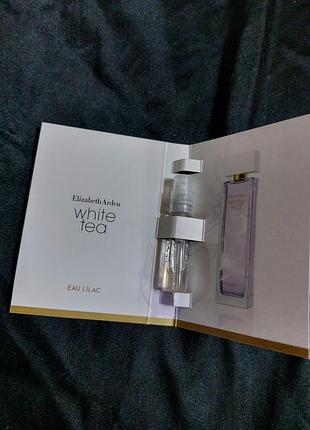 Elizabeth arden white tea eau lilac eau de toilette — свіжий квітковий аромат із сонячним мандарином, абрикосовими відтінками, пробний зразок, 1,8 мл;