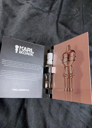 Karl lagerfeld ikonik eau de parfum for women - амброво-цветочный женский аромат с пикантным аккордом малины в окружении сливочныхпробный образец, 2 мл;