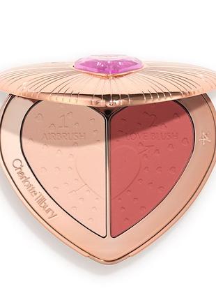 Лімітована палетка для обличчя charlotte tilbury beauty soulmates face palette (pillow talk flawless peach) 13 g
