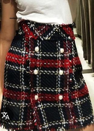 Юбка твидовая