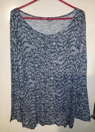 Натуральная трикотажная изумрудная блузка-лонгслив батал zeeman нидерланды