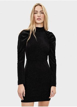 Платье в блестках bershka