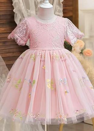 Розовое платье для девочки