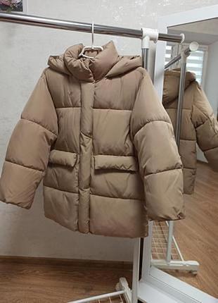Пальто зимнее zara 13-14 лет/xs