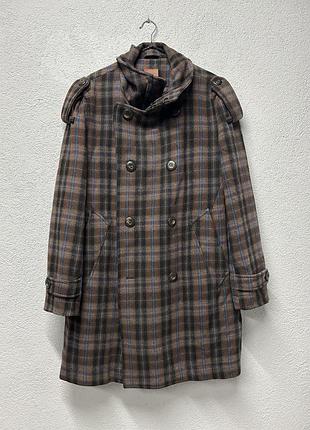 Пальто hugo boss 50 l чоловіче в клітинку