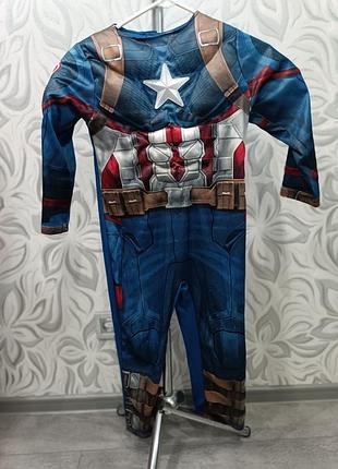 Костюм карнавальний супергероя marvel captain america капітан америка на вік 6-7 років