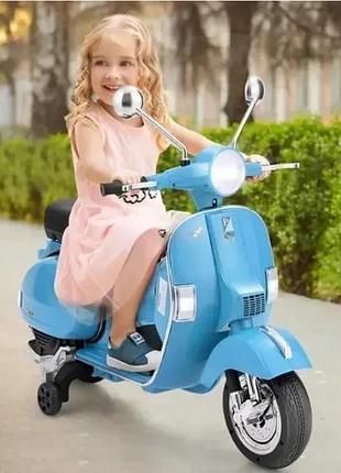 Дитячий електромотоцикл двоколісний на акумуляторі bambi m 4939 для дітей 3-8 років синій