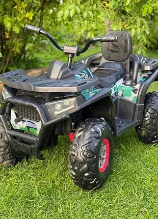 Детский электро квадроцикл на аккумуляторе bambi racer m 4081 для детей 3-8 лет камуфляж