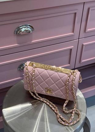 Кожаная розовая женская сумка