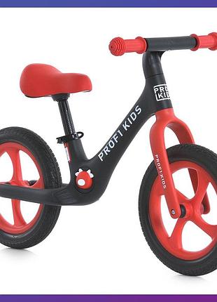 Детский беговел велобег на нейлоновой раме 12 дюймов profi kids mbb 1009-1 черный
