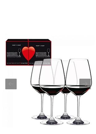 Бокалы для вина 4 шт riedel heart to heart cabernet sauvignon/merlot 800 ml set of 4