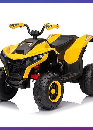 Детский электро квадроцикл на аккумуляторе bambi racer m 6128 для детей 3-8 лет желтый