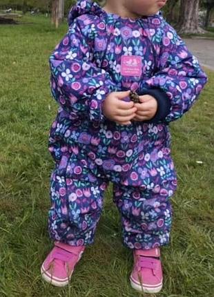 Комбинезон мембранный 1-2 года jojo maman bebe грязепруф дождевик на флисе 12 -24 мес англия
