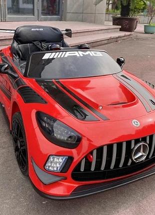 Детский электромобиль на аккумуляторе mercedes m 5112 с пультом радиоуправления для детей 3-8 лет красный