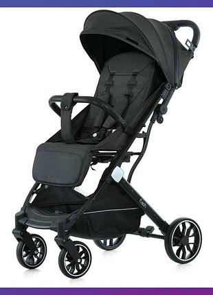 Дитяча прогулянкова коляска-книжка з регульованою спинкою bambi m 5727-1 flash almost black чорний