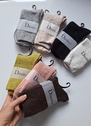 Женские носки кашемировые теплые зимние 37-41 разные цвета