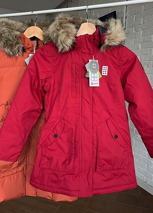 Парка подовжена куртка курточка зимова з хутряним оздобленням капюшона для дівчинки lego wear p.110-116, 128-134