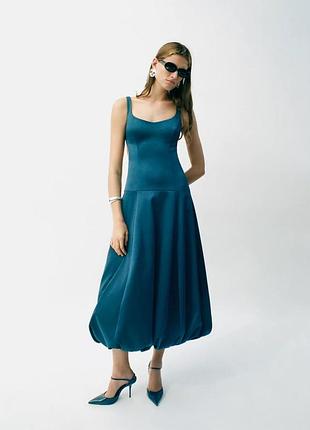 Платье миди-балон