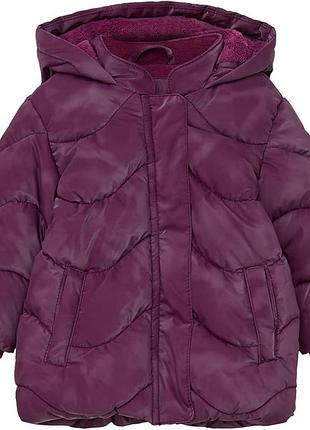 Детское зимнее стеганое пальто для девочки s.oliver 92 см фиолетовое (25101619)