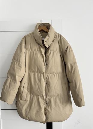 Пуховик куртка зимовий з екошкіри