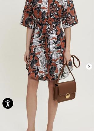 Легка бавовняна принтована сукня-сорочка maje