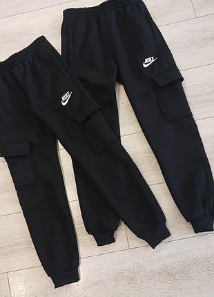 Штаны спортивные теплые на плотном флисе турция 152-158 3х нить детские