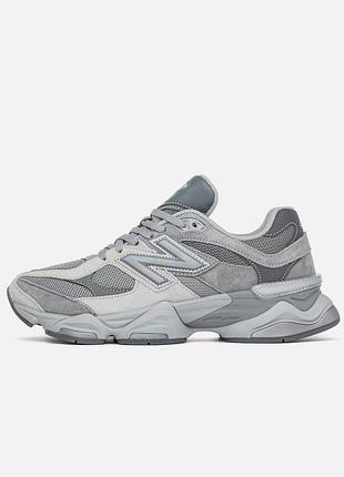 Кроссовки женские / мужские серые замшевые весенние