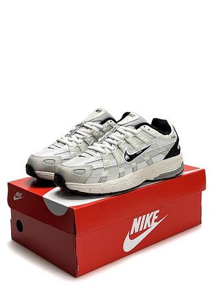 Женские кроссовки nike p-6000 1948x beige white black