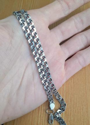 Серебряная цепочка бисмарк 50 см