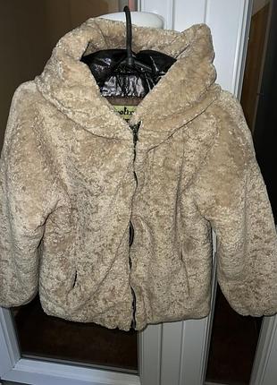 Шубка тедді з капюшоном