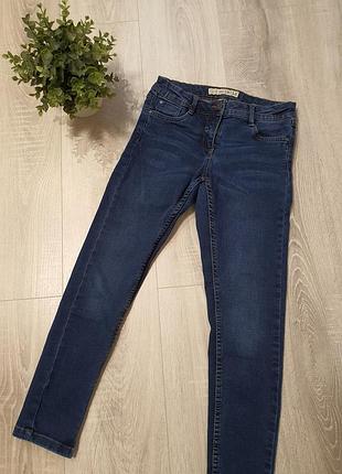Синие джинсы скинни для девочки