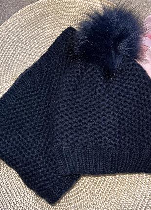 Комплект: шапка+хомут розмір: 4-8 років