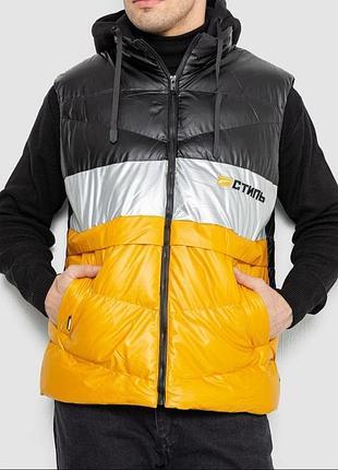 Жилетка чоловіча  демісезонна чорно-жовта,чорно-зелена