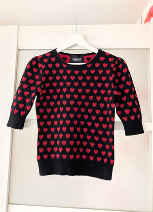 Кофта женская collectif london черная в сердечки