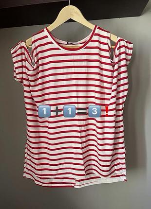 Футболка с открытыми плечами new look p. 12/40 #d215 1️⃣➕1️⃣🟰3️⃣❗️