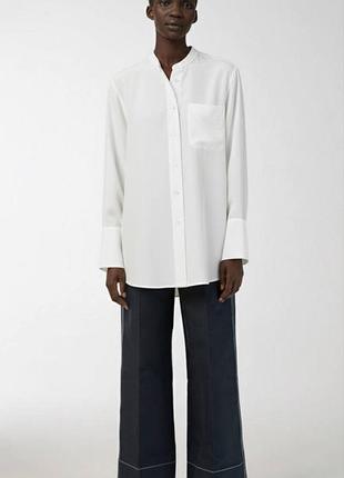 Arket біла шовкова сорочка белая шелковая рубашка