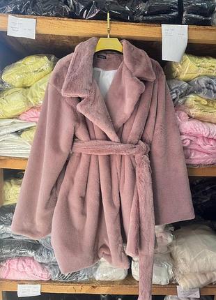 Шубка женская цвет жаркая роза