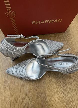 Сріблясті туфлі sharman з камінцями