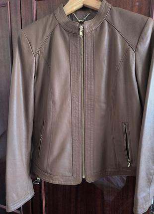 Куртка женская кожаная, демисезона