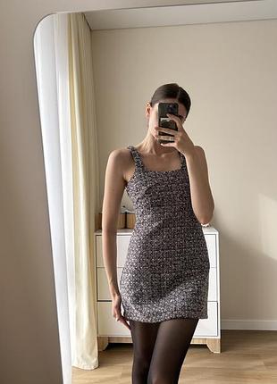 Твідова сукня/сарафан zara