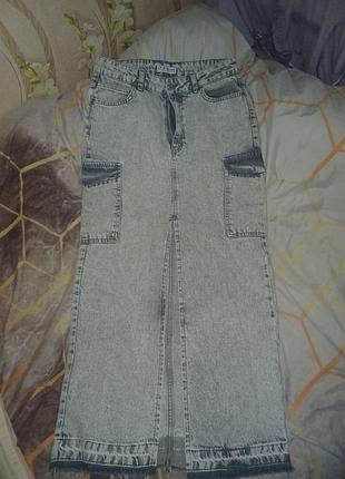 Женская джинсовая юбка макси