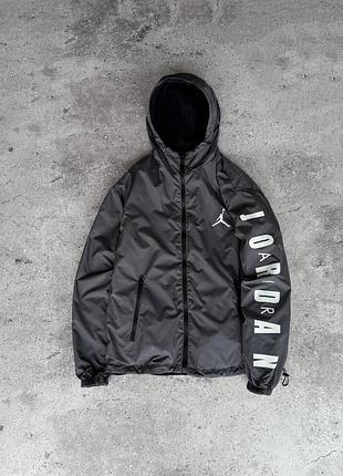 Мужская теплая двухсторонняя зимняя куртка nike jordan осень зима